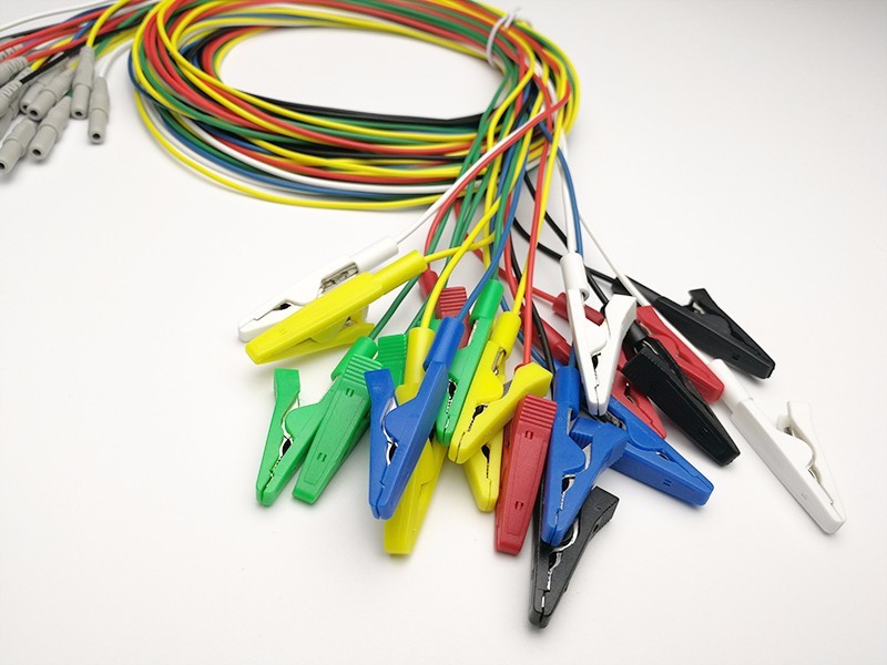 EEG Cable With EEG Electrodes For Portable EEG Device , EEG Electrode Cable