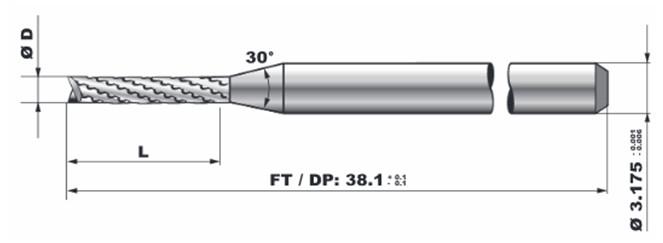 Chip Breaker Geometry PCB End Mill CNC Router Bits