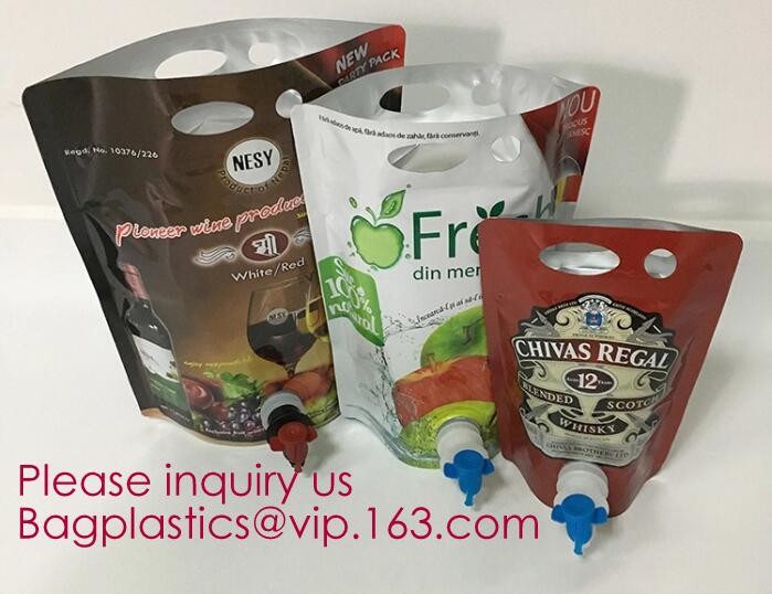 multi-purpose carrying case,wine bag,liquid packing with vitop spout,5L/10L/20L packaging wine bag bib in box wine dispe