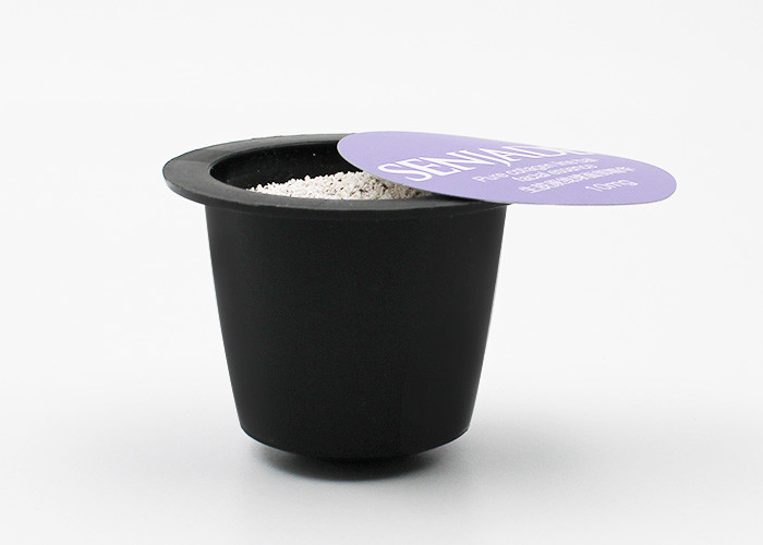 Black 28.5mm 6g Heat Seal Lid Nespresso Coffee Capsules