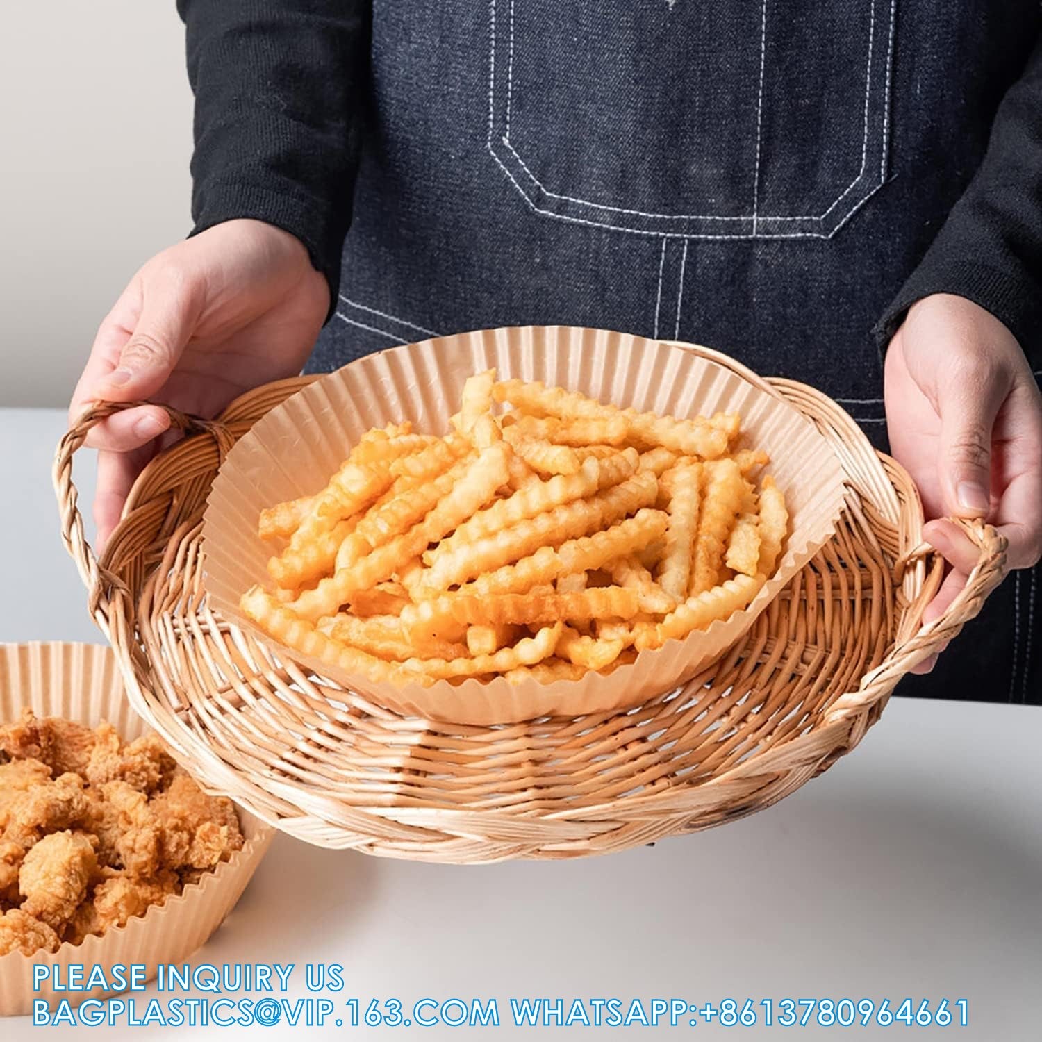 Air Fryer Paper Liners, 100PCS Non-Stick Disposable Liners, Baking Paper For Air Fryer Oil-Proof, Water-Proof