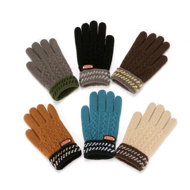 wholesales custom kids five-fingers fashion gym simple winter warm and cold proof kintted sports touch screen mitts