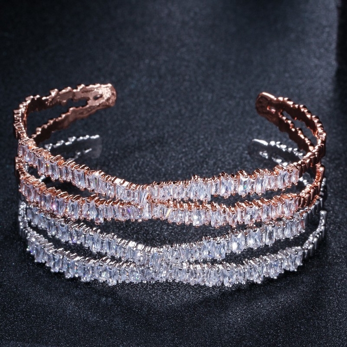 Various Shaped Bracelet Geometric Bezel Cubic Zirconia AAAA CZ Tennis Bracelet Classic Fashion Women Bangle Jewelry