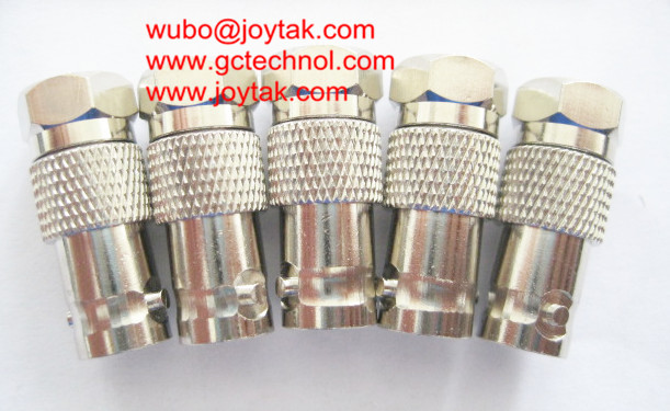 BNC Female To F Male all brass nickel plated Coaxial Adapter BNC Coaxial Adaptor CCTV coax Connector / BNCF.FM.02