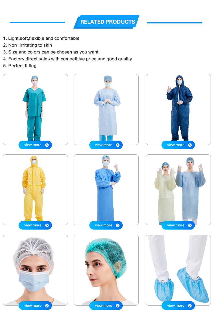 Single Collar PP Disposable Lab Coats ISO13485 Standard