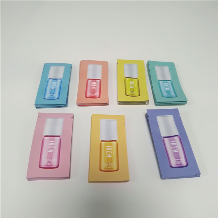 Aluminum Foil Cosmetic Facial Packaging Bag Printed 3 Sides Seal Mask Packet Eye Mask Packaging