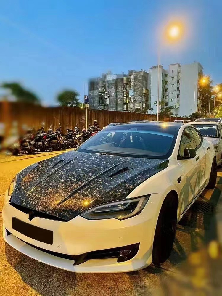 Model S Tesla Body Kit 2017 - 2019 Rear Bumper Spoiler Hood Engine