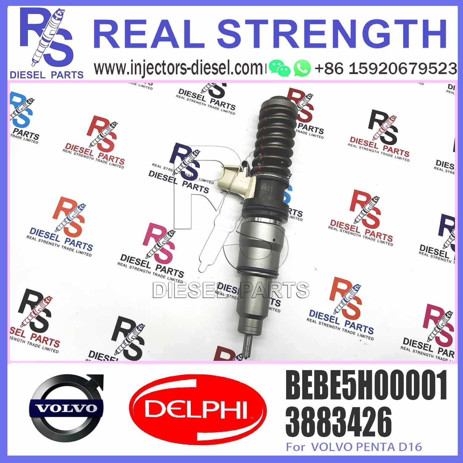Diesel Fuel Injector 3883426 4 Pins Fuel Injection Nozzle BEBE5H00001 For V-O-L-V PENTA D16