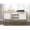 Buy cheap Living Room Display Glass Rack White Glossy Master Bedroom TV Cabinet Modern from wholesalers