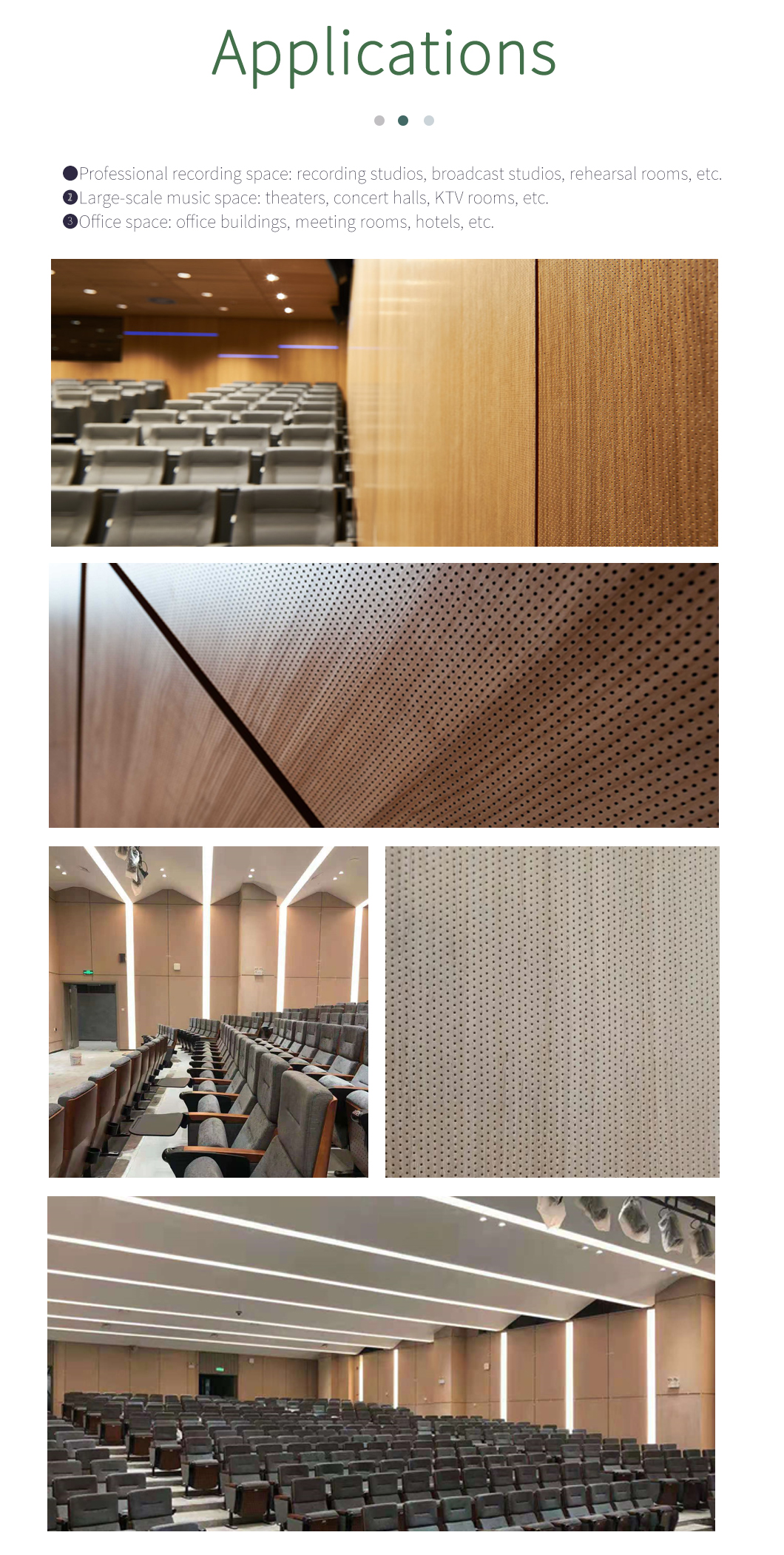 Veneer Surface Finishing Microperf Acoustic Panels 0.5mm Holes With Fr MDF