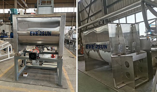Stainless Steel Ribbon Blade Mixer In Viscous Powder Particle Mixing Machine