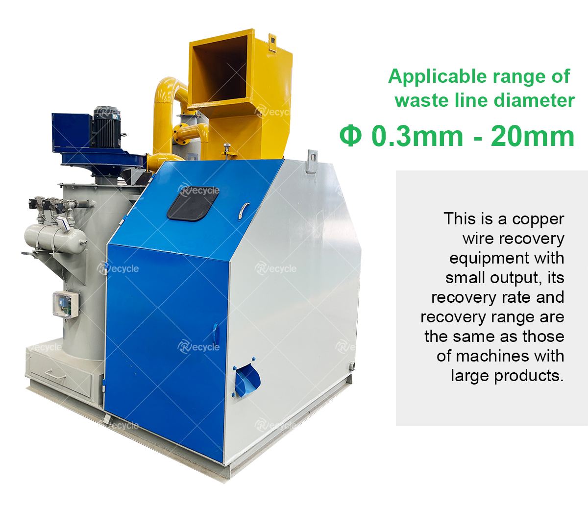 Dry Type Mini Copper Wire Granulator And Separator Small Cable Recycling Machine