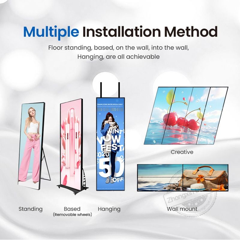 Full Color Outdoor Advertising Rental Curved Digital Mobile Flexible SMD Poster Gas Window TV LED Screen Display Module Size 320x160mm