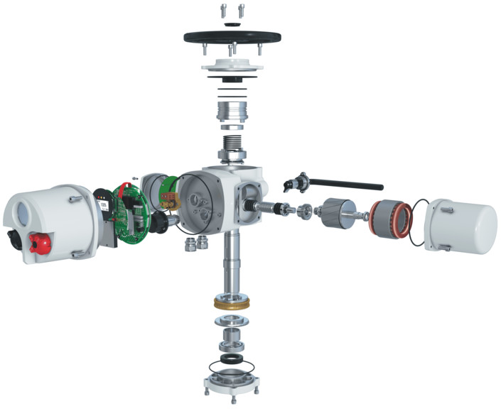 OEM IP67 Multi Turn Electric Rotary Actuator Explosion Proof 150N.M