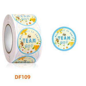  Coated Paper Seal Sticker Label Team Girl Boy Children Sticker With Flower Manufactures