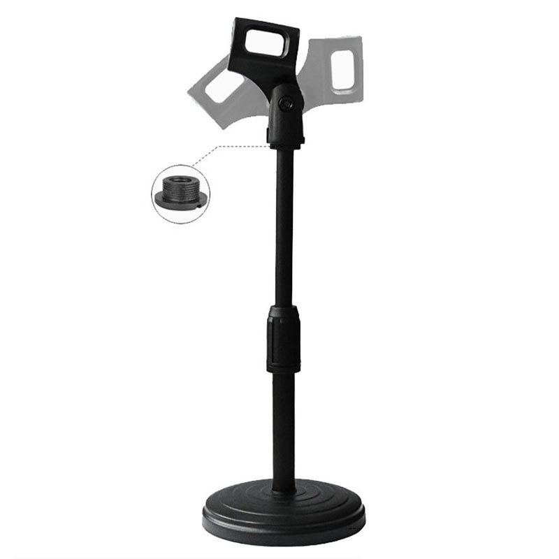 Shock Proof Link 11 Inches Round Base Mic Stand , On Stage Mic Stand Round Base