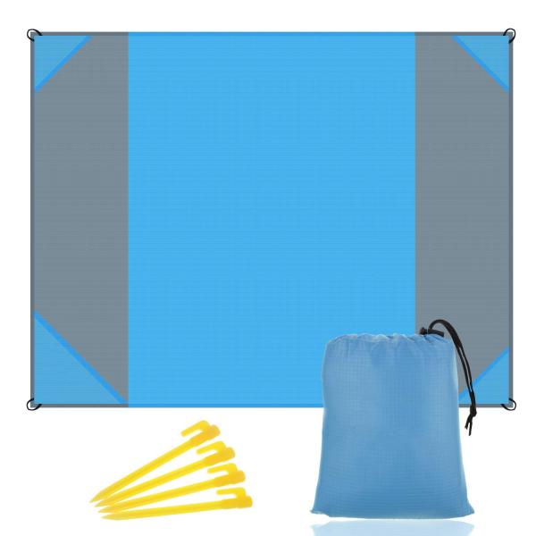 Outdoor Camping Sand Proof Ripstop Nylon Waterproof Compact Beach Blanket /