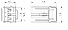 13 TE Positions TE Connectivity AMP Connectors Housing For Female Terminals 85112-1