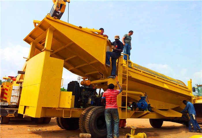 Rotary Scrubber Machine Gold Trommel Wash Plant With Diesel Engine