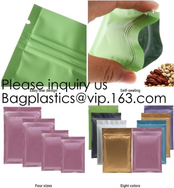 Holographic Packaging Bags For Glitter Powder Packing Laser Small Zipper Lip