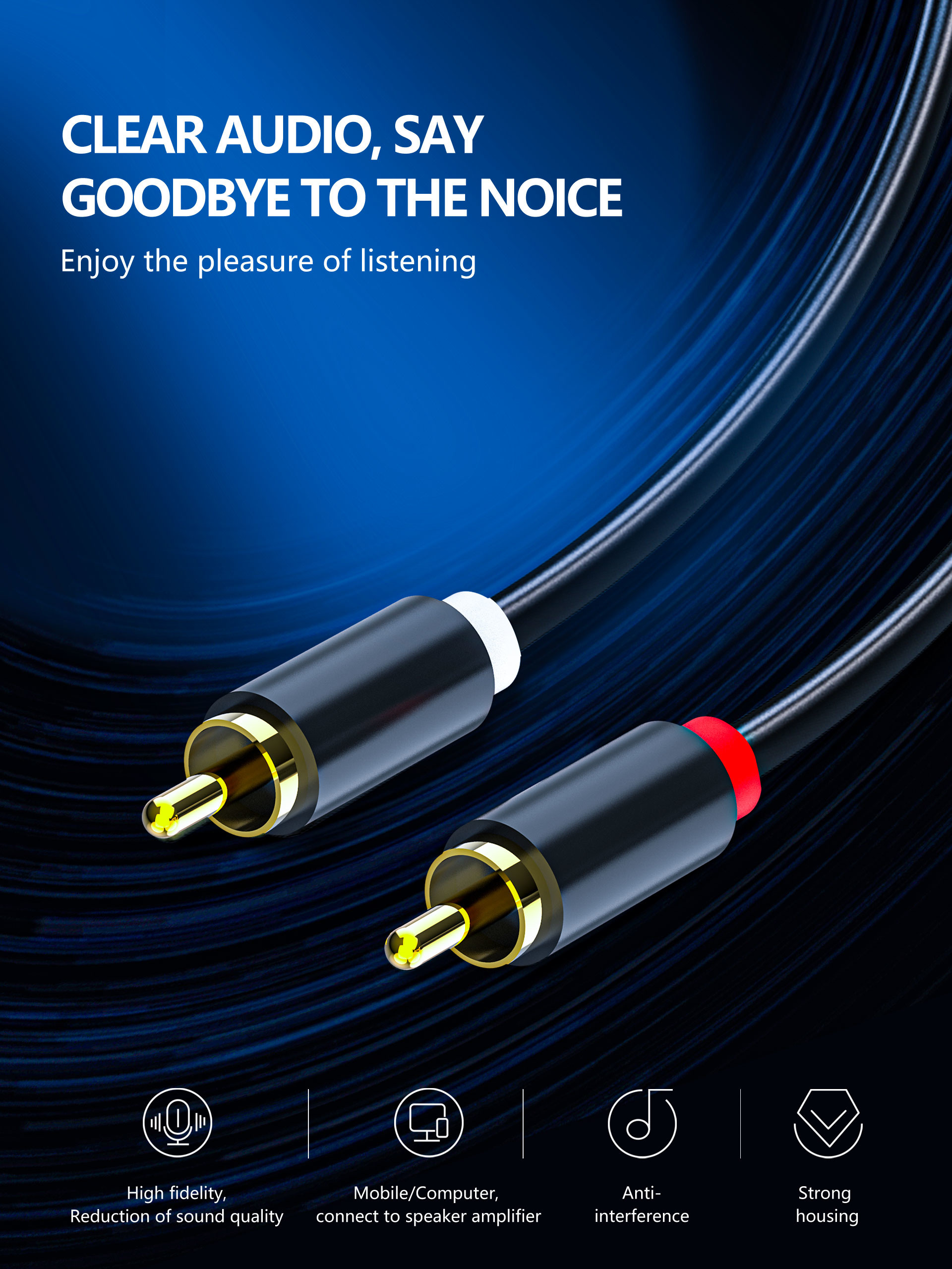 2RCA To 2RCA Audio And Video Cable