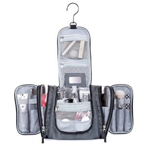 China Large Capacity Hanging Travel Toiletry Bag With Zipper Mesh Pocket on sale