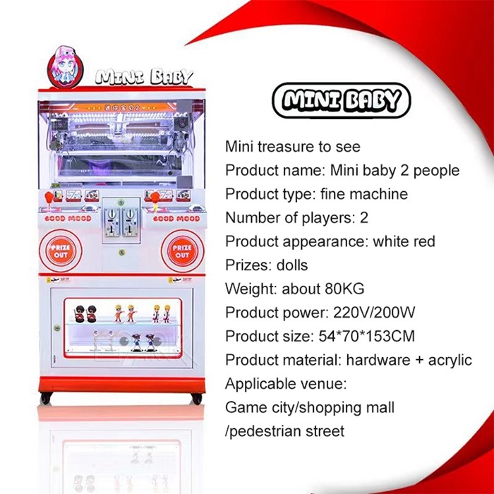 Coin Operated Mini Baby 2 People Hot Popular Arcade Game Claw Machine