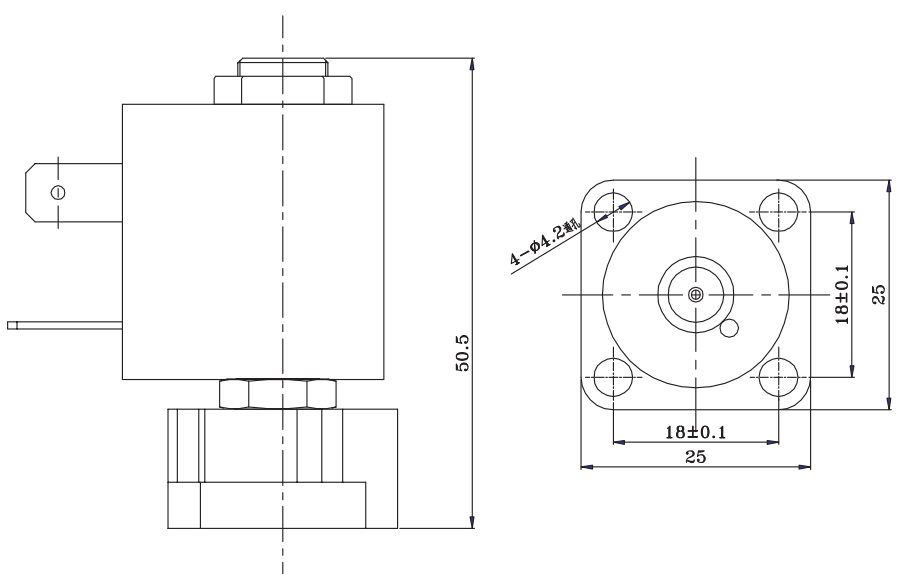 3 Way Normally Open Brass Solenoid Valve Sub Base Mounted 24V 220V