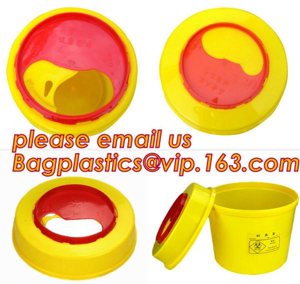 Disposable Hospital Biohazard Sharp Collector Waste Bin, medical waste Biohazard