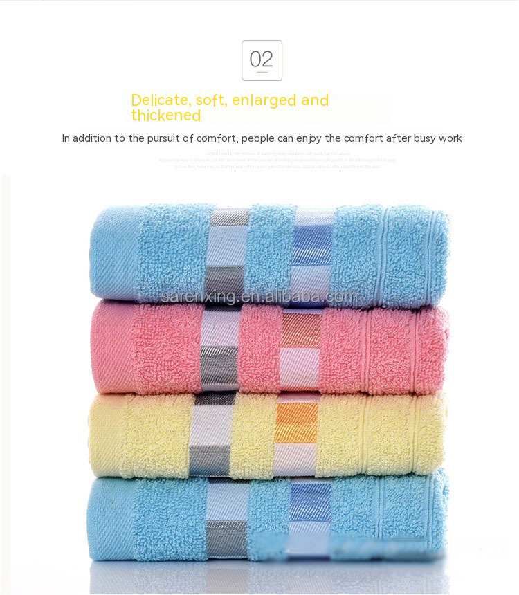 Customized Large Hotel Spa Bathroom Face Towel in Luxury Cotton with Square Design