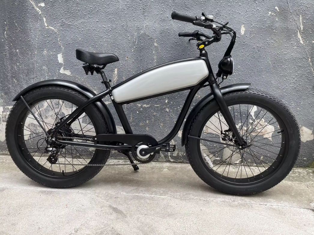 26 Inch Fat Tire Beach Cruiser Ebike 7 Speed Electric City Bike 48V 500W 750W 1000W Retro Electric Bike For Adults