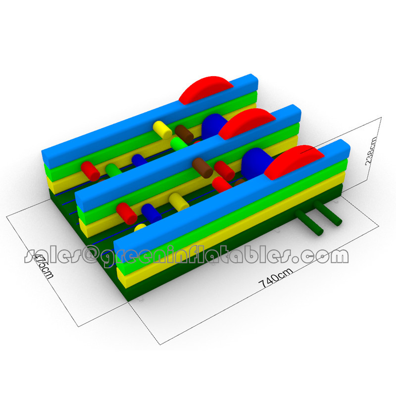 Best Lead Free Pvc Tarpaulin Material Custom Inflatable Obstacle Course Equipment Trampoline Amusement Theme Park