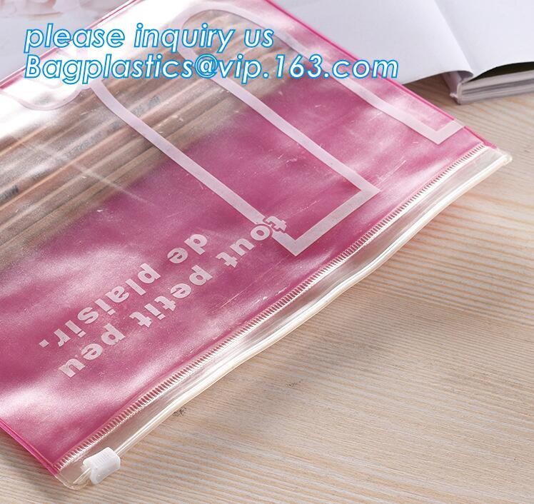 pvc Zip lockkk document file bag,Three-dimensional PVC Document Bag File Zipper Bag with Front Label Pocket bagplastics pac