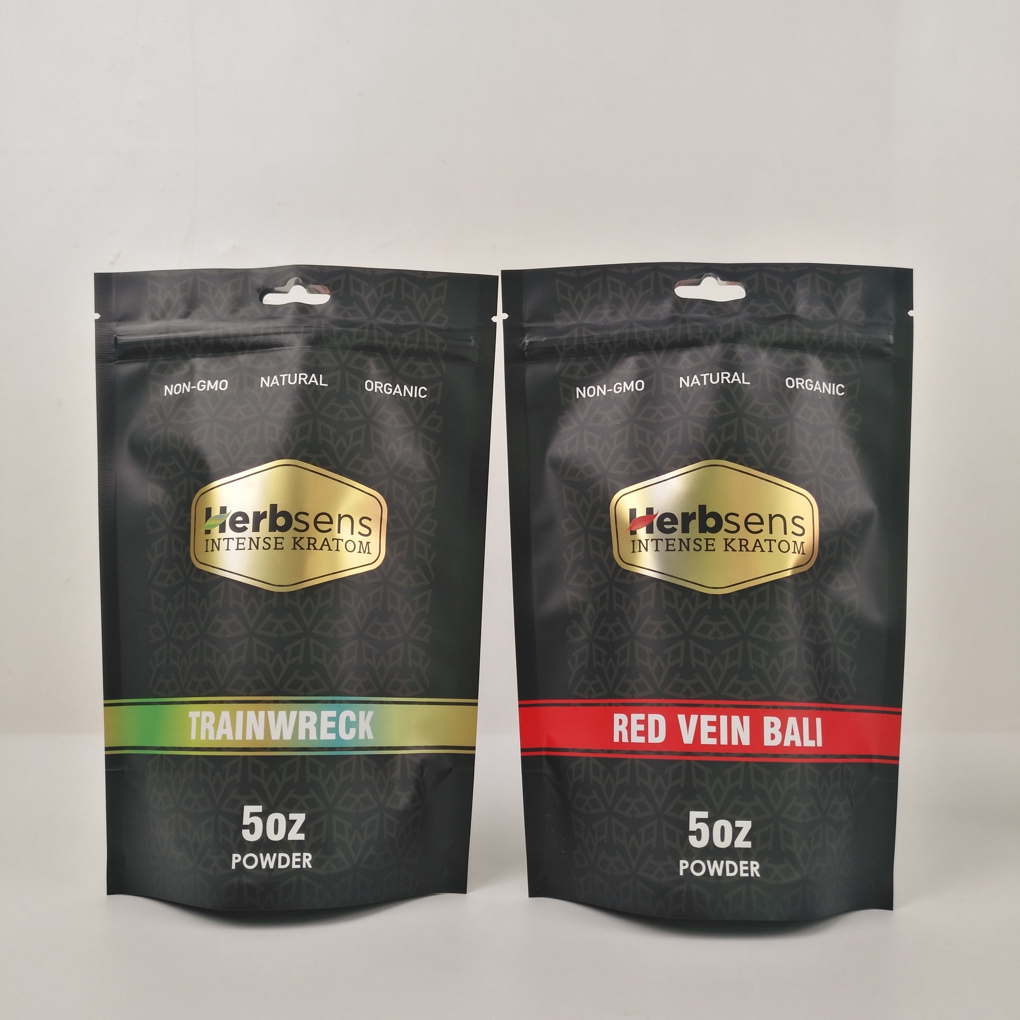 200g Vmpet 10C Laminated Plastic Pouches Packaging Black Matte Mopp