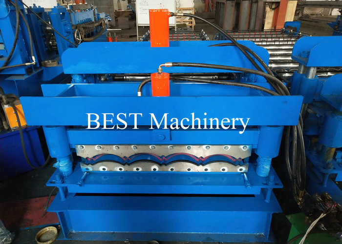 Color Steel Profile Glazed Roof Tile Roll Forming Machine For Zinc Sheet