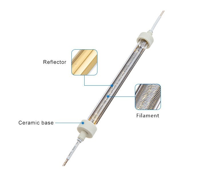 SC05 Medium Wave Infrared Lamp , 120V 100W Halogen Heater Tubes