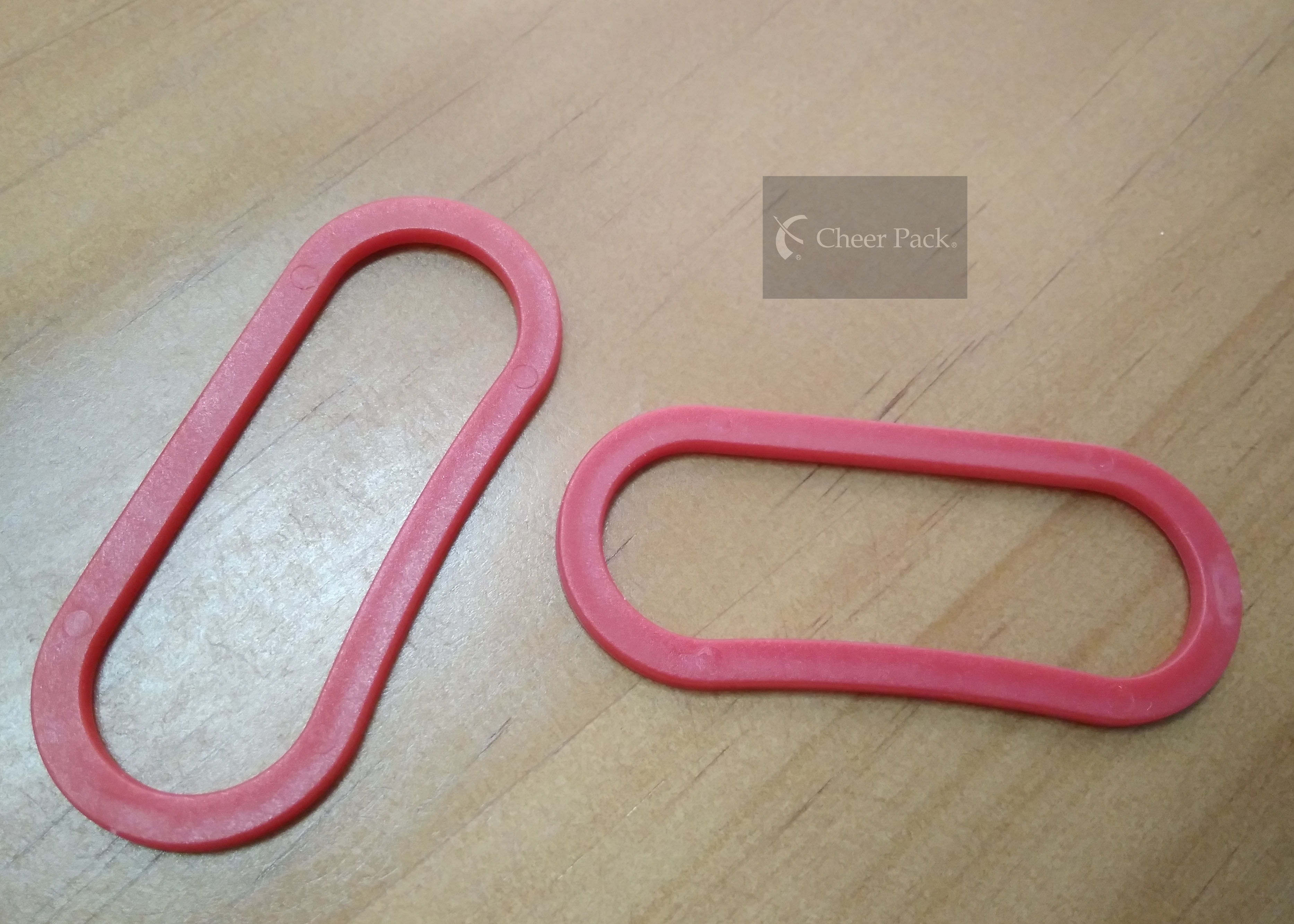Heat Seal Style Plastic Bag Handles Red Color PE Carrier Bag Handle Holder