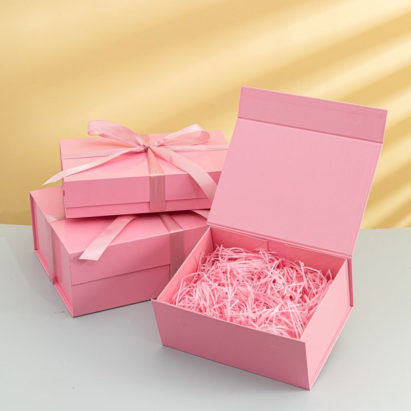 Magnetic Foldable Paper Carton Gift Box, Custom Logo Printed Cosmetic Cardboard Packaging Box