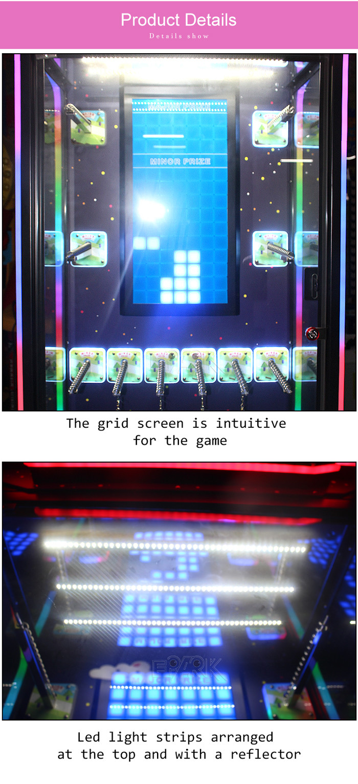 School Skill Gift Vending Machine Coin Pusher Sliding Blocks Games