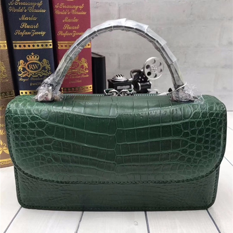 Authentic Crocodile Belly Skin Lady Small Purse Female CHIC Handbag Genuine Alligator Leather Women Cross Shoulder Bag