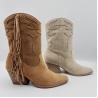 Buy cheap Bone Womens Leather Dress Ankle Boots Durable Brown Suede Tassel Boots from wholesalers