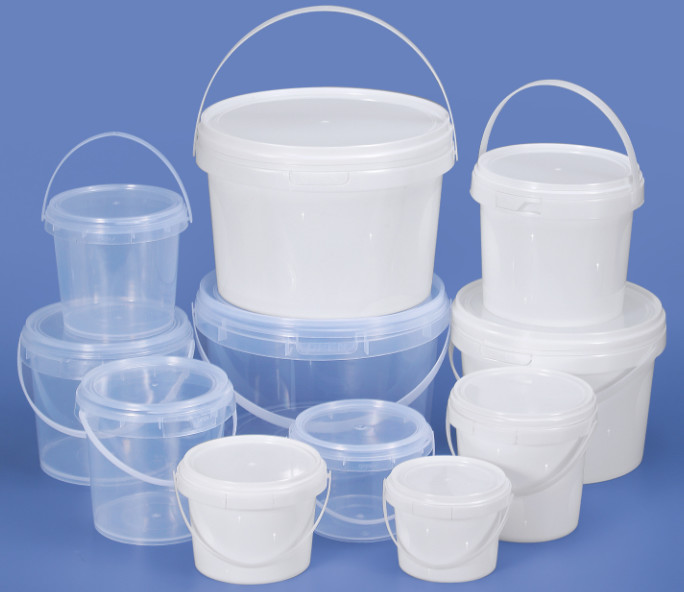 PP/HDPE Plastic Food Bucket With Printing IML Or Thermal Transfer Or Screen Printing