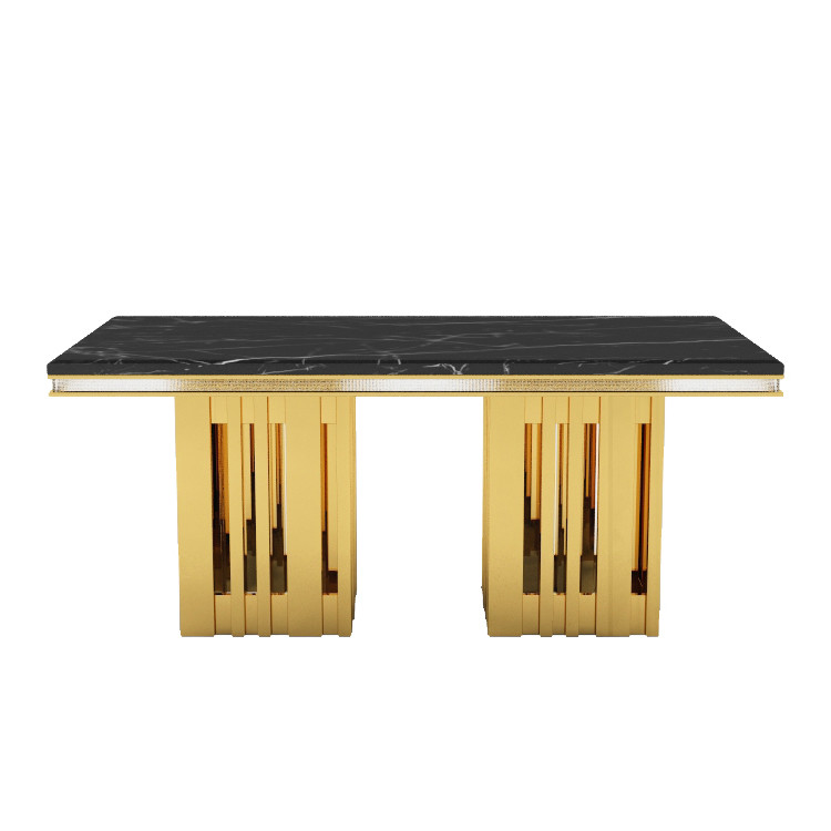 Modern Oversize Dining Table With Marble Top For Functionality