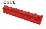 1×6 8P8C Unshielded Plastic RJ45 Modular Socket