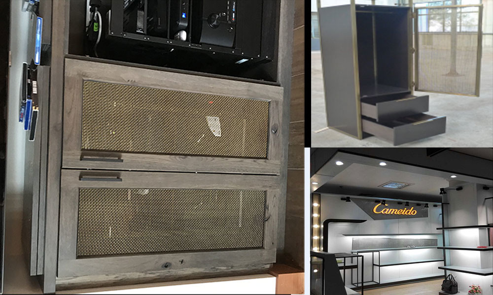 Stunning Bronze Decorative Wire Mesh For Art Installations Furniture Decorative Metal Mesh Kitchen Cabin