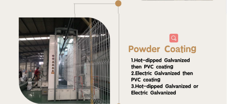 CE Iron Powder Coated 5ft High Welded Wire Mesh Fencing For Garden