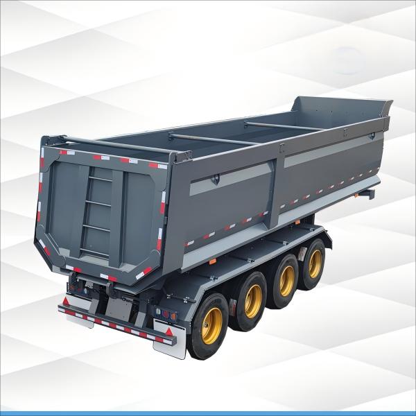 4 Axle 60 ton transport coal ore sand bauxite manganese marble rock steel building material end dump back Tipper Semi Trailer