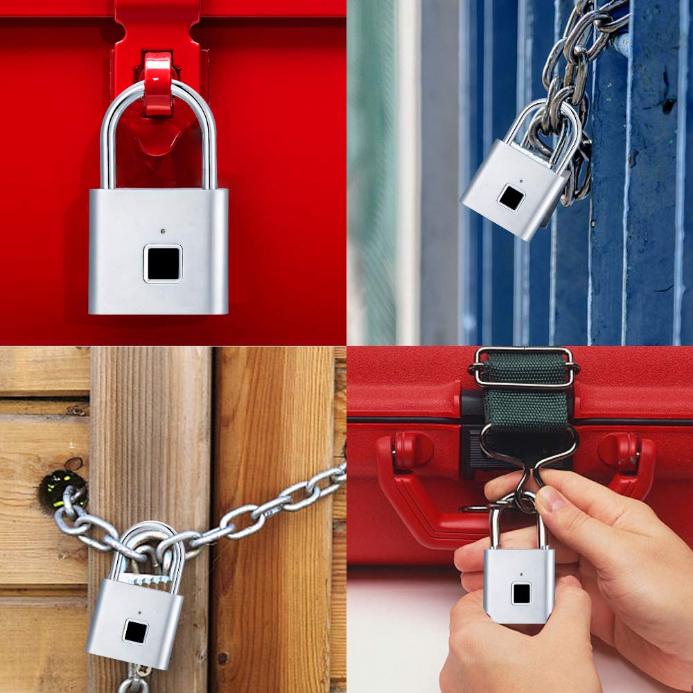 Intelligent Smart Lock Fingerprint Padlock Zinc Alloy Material