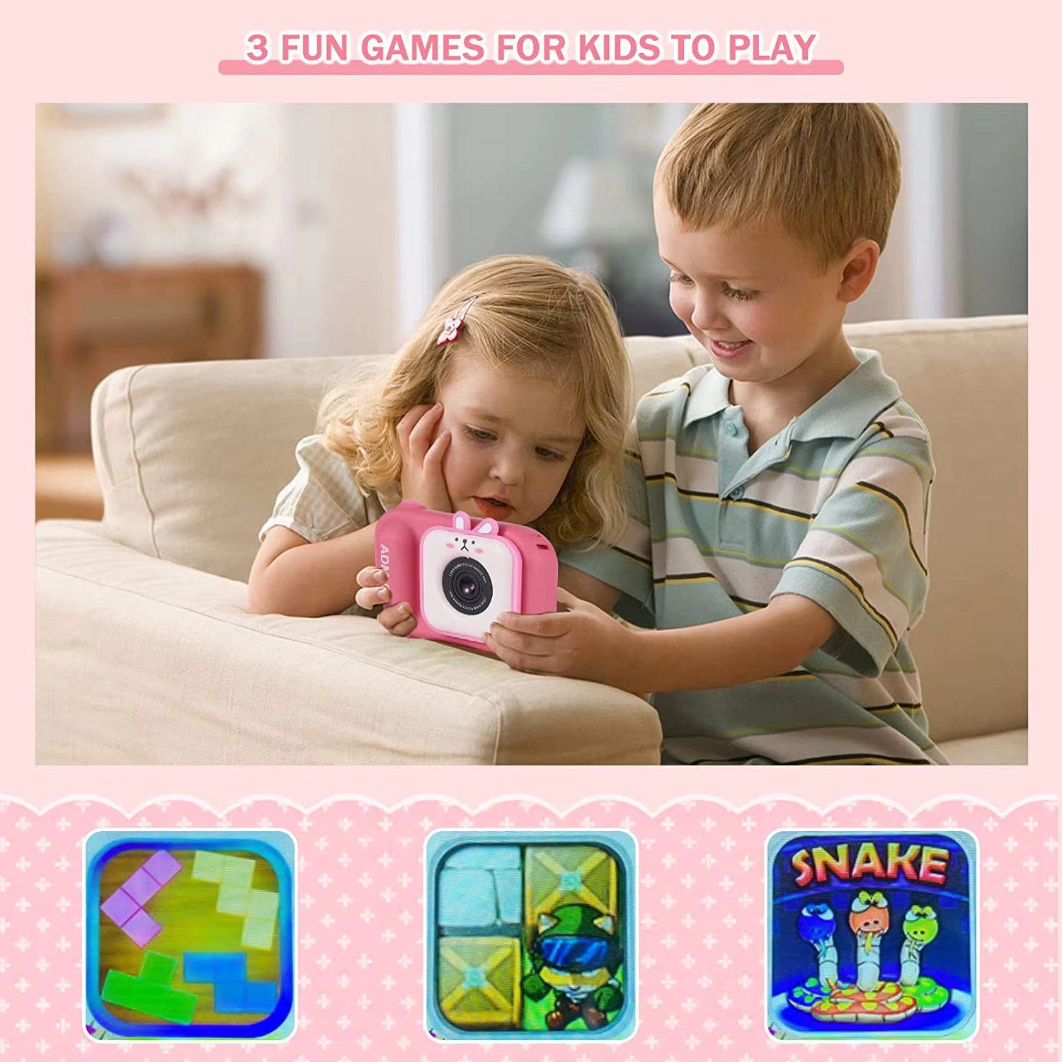 S11 48MP Dual Digital Video Camera 2.4inch IPS Photo Cartoon Design Filter