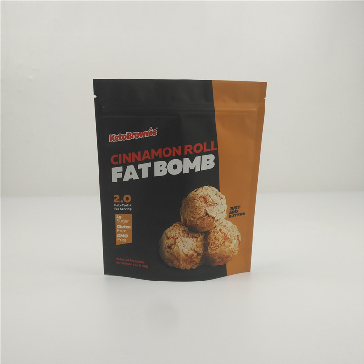Food Grade Zipper Plastic Custom Printed Stand Up Pouches For Chocolate Bar